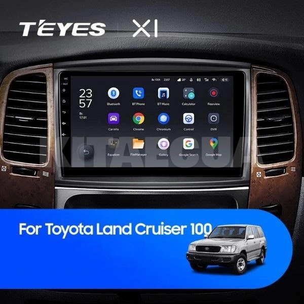 Штатна магнітола X1 2+32Gb 10" Toyota Land Cruiser LC 100-B 2002-2007 (B) Teyes (26893)