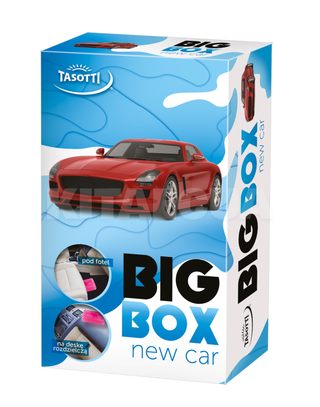 Ароматизатор под сиденье "новое авто" 58г Big box New Car TASOTTI (115775)