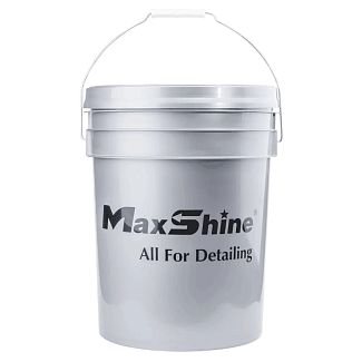 Ведро с крышкой для мойки авто Detailing Bucket with Gamma Lid 20л серое MaxShine