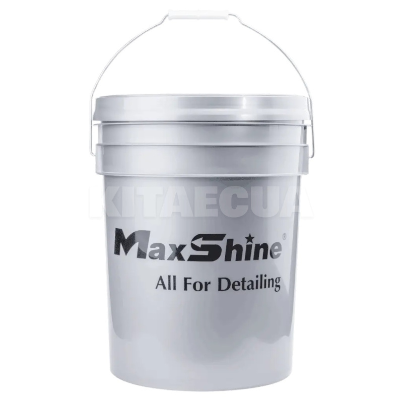 Ведро с крышкой для мойки авто Detailing Bucket with Gamma Lid 20л серое MaxShine (MSB003)