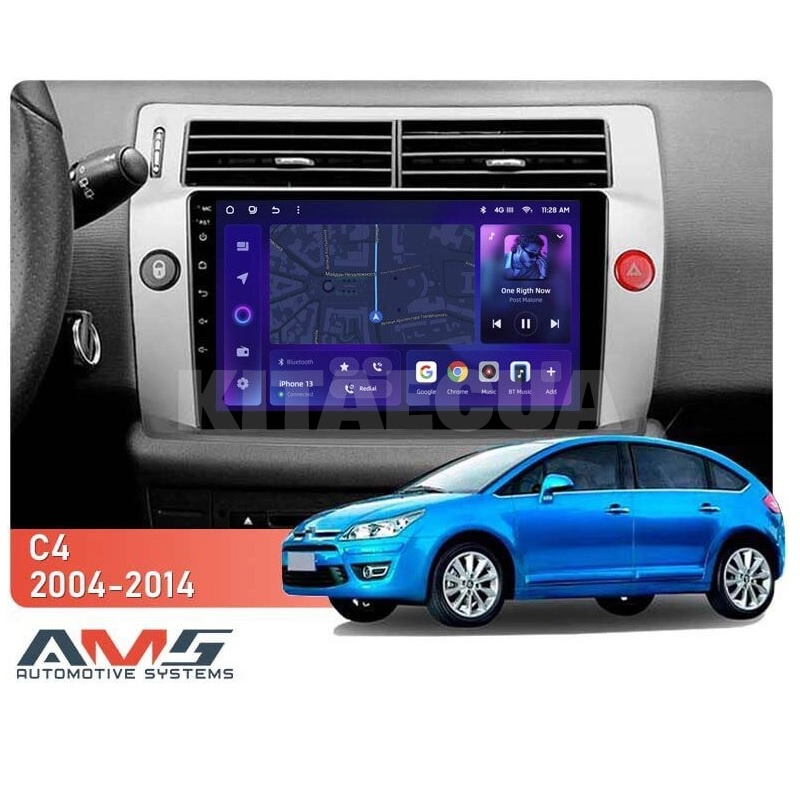 Штатна магнітола MOSS M3 4+32 ГБ 9" Citroen C4 LC 2004-2014 AMS (49837) - 2