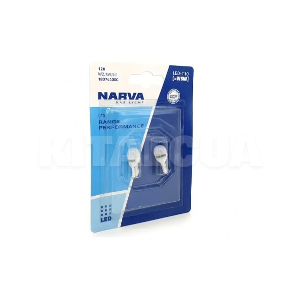 LED лампа для авто W5W T10 0.6W 6000K NARVA (18145B2)