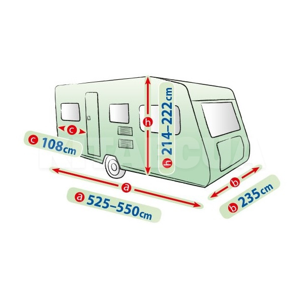 Тент на автобудинок Mobile Garage 550ER 550x222x235 см Kegel-Blazusiak (5-4064-241-3020) - 3