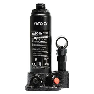 Домкрат гідравлічний пляшковий 2т (181мм-345мм) YATO