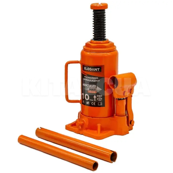Домкрат гидравлический бутылочный до 10т (205мм-390мм) EL 330 010 ELEGANT (107555)