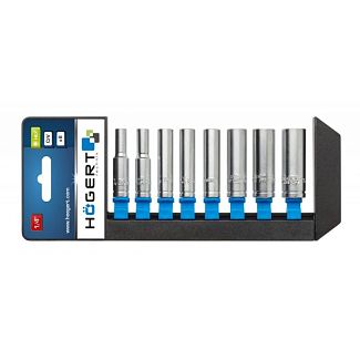 Набір шестигранних головок глибоких 50 мм 1/4" 8 предметів HOGERT