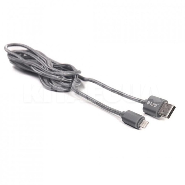 Кабель USB Lightning 2м сірий PowerPlant (CA910526)