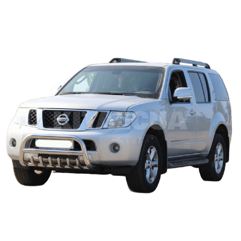 Кенгурятник WT008 Nissan Navara 2006-2015 нержавеющая сталь CAN (dd22622) - 2