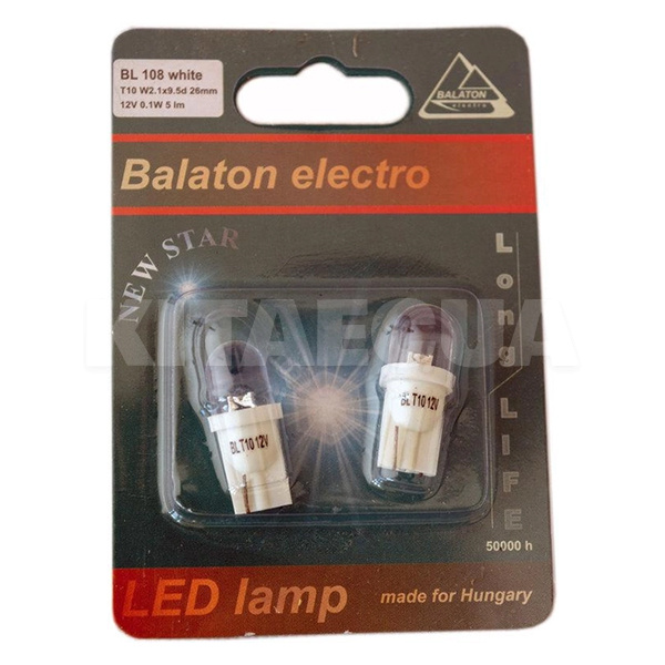 LED лампа для авто BL-108 T10-1 0.1W (комплект) BALATON (131216)
