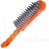 Щітка з металу 6-рядна металева з пластиковою ручкою СТАНДАРТ (SWPH0802)