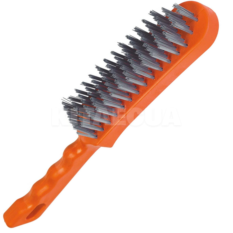 Щітка з металу 6-рядна металева з пластиковою ручкою СТАНДАРТ (SWPH0802)