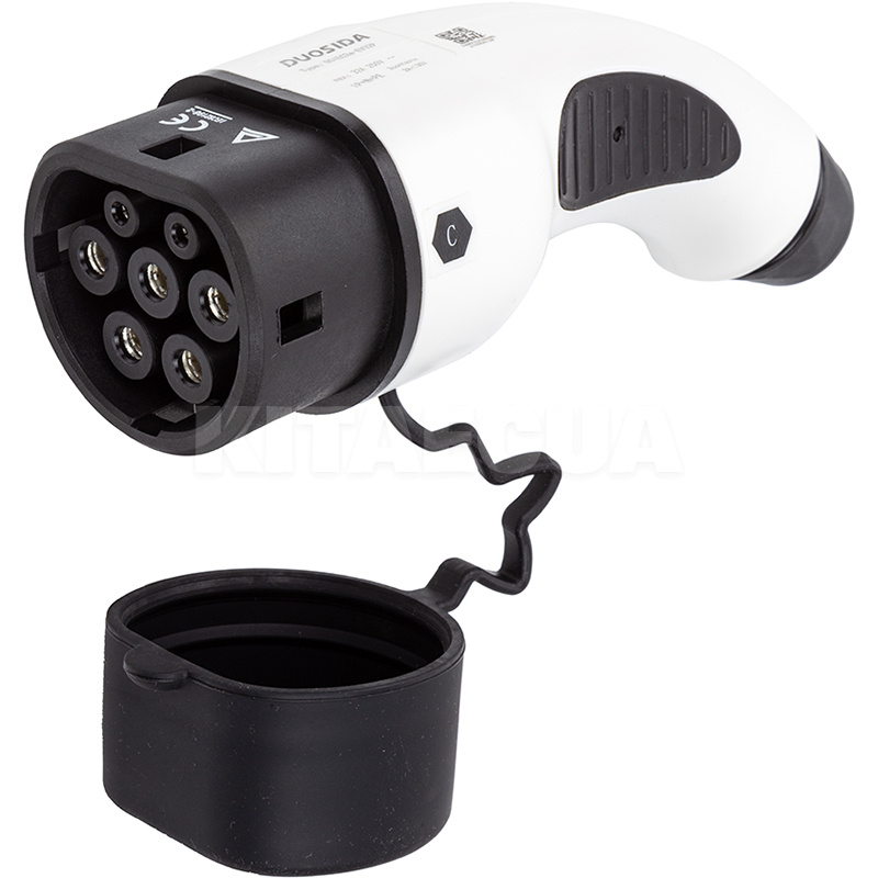 Коннектор для зарядки электромобиля 32А 22 кВт Type 2 (Mennekes) трехфазный Duosida (EV200191)