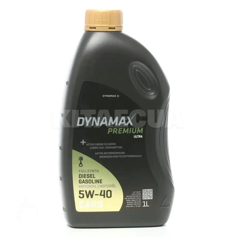 Масло моторное синтетическое 1л 5W-40 ULTRA PLUS PD DYNAMAX (501599)