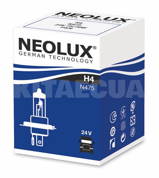 Галогенна лампа H4 75/70W 24V Standard NEOLUX (NE N475) - 2