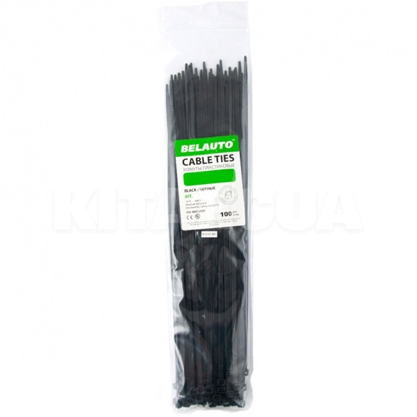 Стяжки черные пластиковые 2.5х100 мм (100шт.) BELAUTO (B25100) - 2