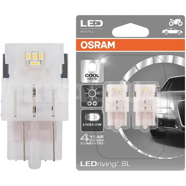 LED лампа для авто LEDriving SL W21/5W 1.9/0.4W 6000К (комплект) Osram (OS 7515 DWP-02B)