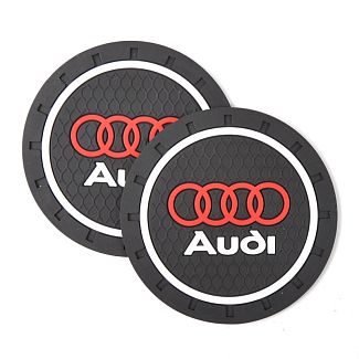 Коврики антискользящие в подстаканник 7 см Audi (2шт.) 