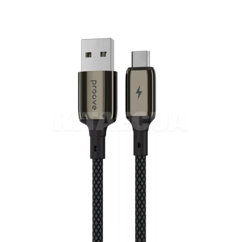 Кабель USB Micro USB 2.4A 1м Dense Metal чорний PROOVE (504970001)