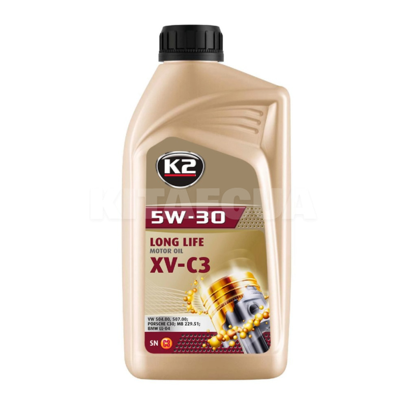 Масло моторне синтетичне Long Life XV-C3 5W-30 1л K2 (O1481S)