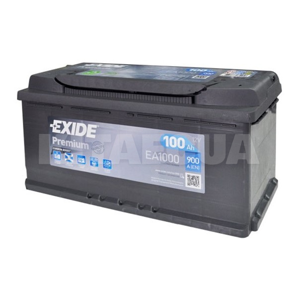 Аккумулятор автомобильный 100Ач 900А "+" справа EXIDE (EA1000)