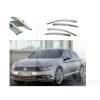 Дефлектори вікон (Вітровики) з нержавіючої сталі 3D на Volkswagen Passat B8 (2015-2016) 4 шт. FLY (BVWP81523-W/S)