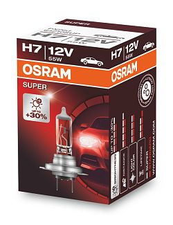 Галогенная лампа H7 55W 12V Super +30% Osram