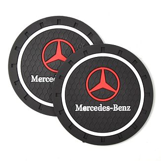 Коврики антискользящие в подстаканник 7 см Mercedes (2шт.) 