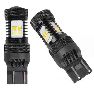 Светодиодная лампа E10 12V W21/5W 5500/2200K (компл.) AMS