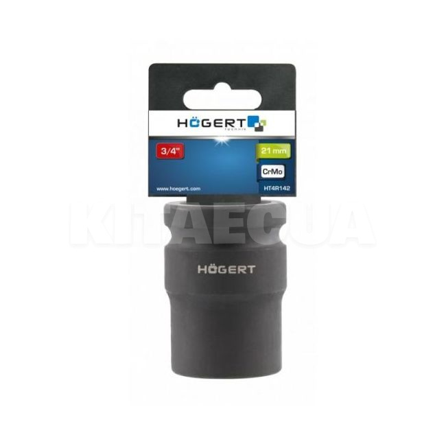 Головка ударна вкорочена 21 мм 3/4" HOGERT (HT4R142) - 2