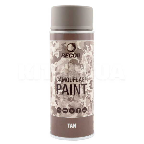 Краска-эмаль маскировочная 400мл "тан" коричневая матовая RECOIL (HAM104-RECOIL)