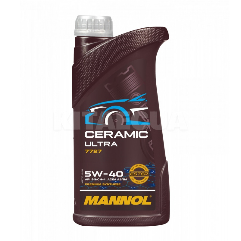 Масло моторное синтетическое 1л 5W-40 CeramicUltra Mannol (MN7727-1)