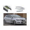 Дефлектори вікон (Вітровики) з нержавіючої сталі 3D на Renault Megane IV (2016-н.в.) 4 шт. FLY (BRNMG16H23-W/S)