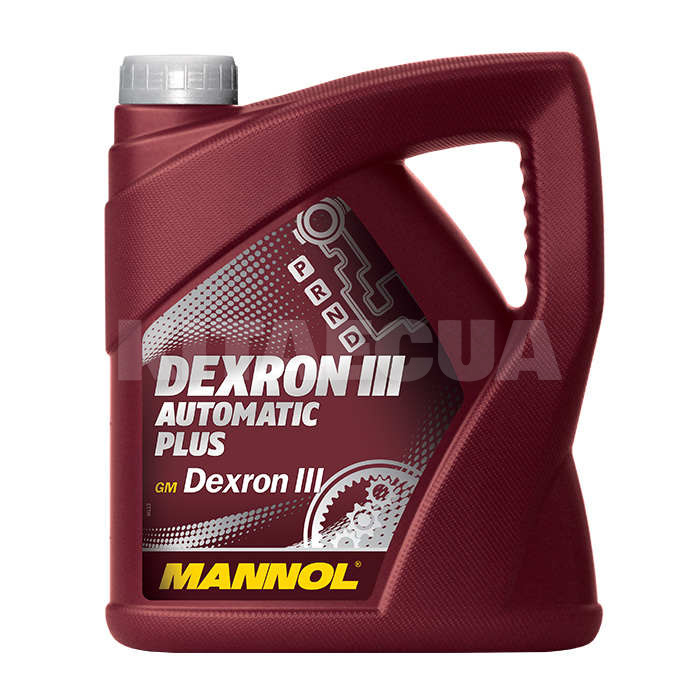 Масло трансмиссионное синтетическое 4л (в ГУР) ATF Dexron III Automatic Plus Mannol (MN8206-4) - 2