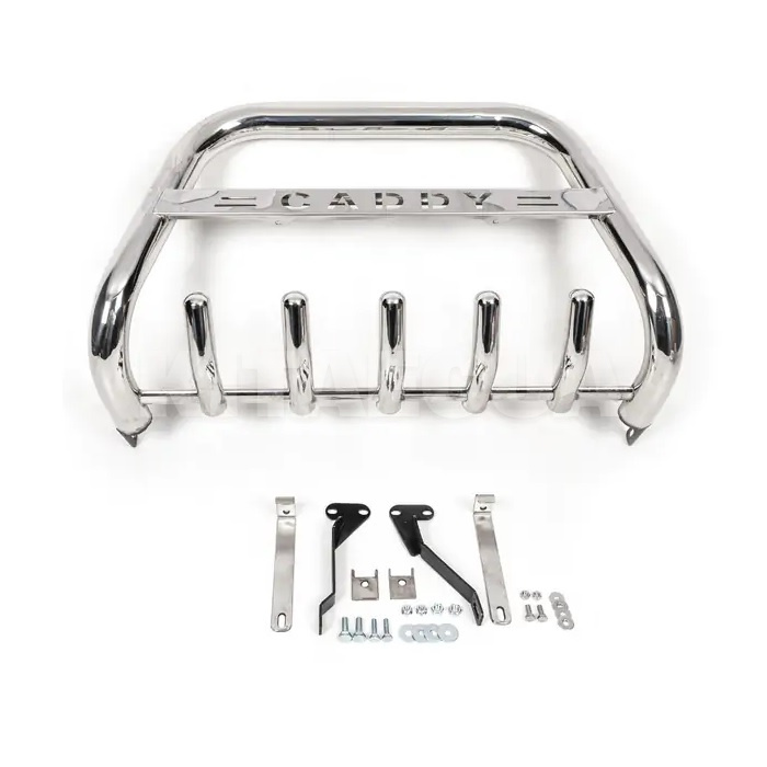 Кенгурятник WT003 Volkswagen Caddy 2010-2015 50мм нержавеющая сталь CAN (dug657832) - 2