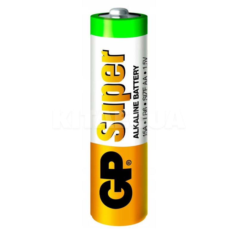 Батарейка цилиндрическая щелочная AA 1,5 В 1 шт. в блистере SUPER ALKALINE GP (4891199000034)