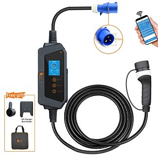 Зарядка для электромобиля 7.4 кВт 32А 1-фаза Type 2 (европейское авто) Wi-Fi Hero FEYREE