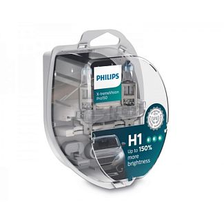 Галогенные лампы H1 55W 12V X-treme Vision Pro +150% комплект PHILIPS