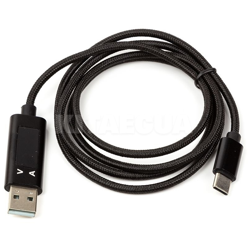Кабель USB Type-C 2А 1м чорний PowerPlant (CA913176)