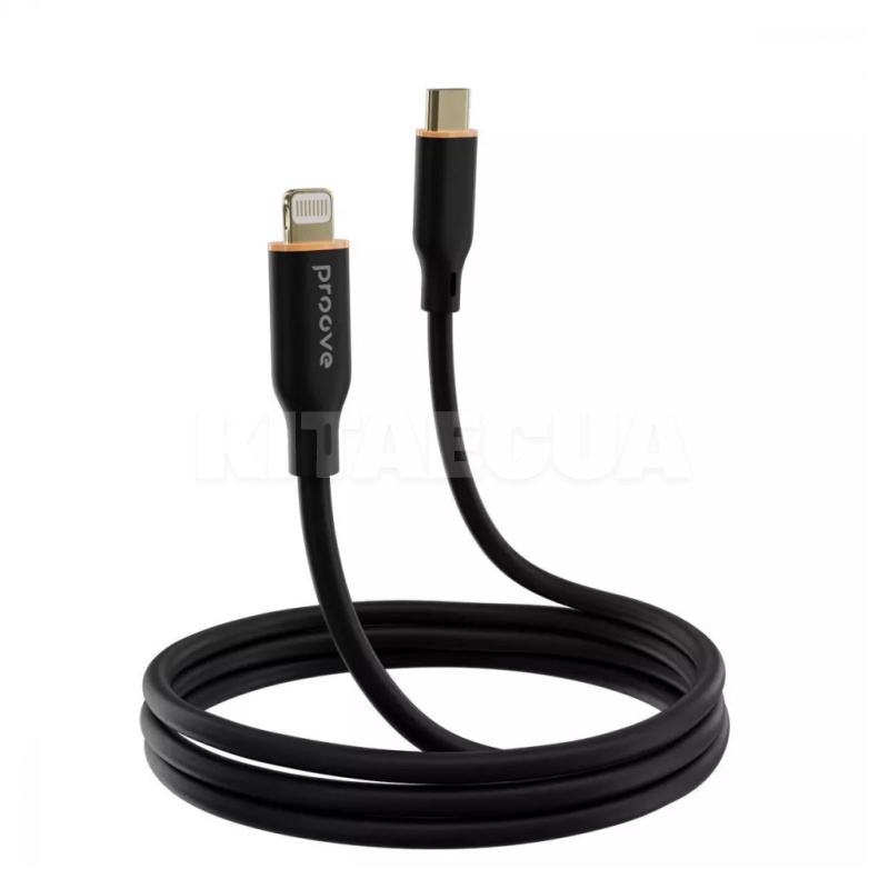 Кабель Type-C Lightning 27W 1м Jelly Silicone чорний PROOVE (492000001) - 4