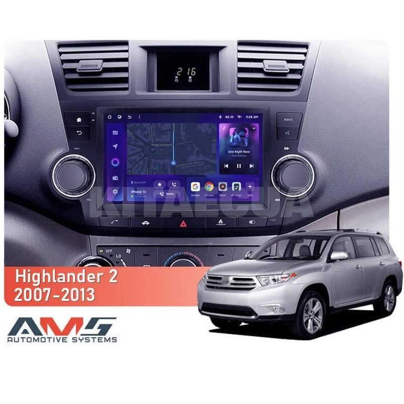 Штатна магнітола MOSS M3 4+32 ГБ 9" Toyota Highlander 2 XU40 2007-2013 (F3) AMS (50706) - 2