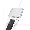 Кабель-переходник Type-C - USB/HDMI/Type-C HB14 0.15м серый HOCO (6931474725790)