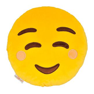 Подушка в машину декоративна "емоджі Smile" жовта Tigres