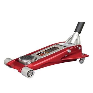 Домкрат гидравлический подкатной алюминиевый до 2т (90мм-440мм) низкопрофильный с двойной помпой TORIN