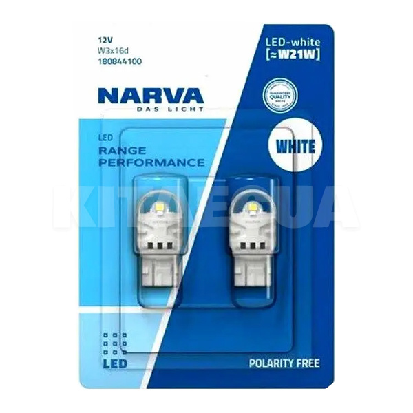 LED лампа для авто Range Performance W3X16D 2.2W 6000K (комплект) NARVA (18084B2)