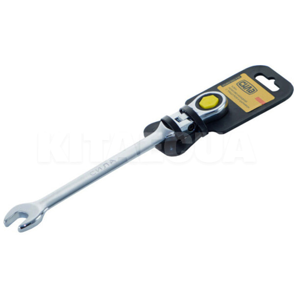 Ключ рожково-накидной 10 мм с трещоткой и шарниром СИЛА (202114)