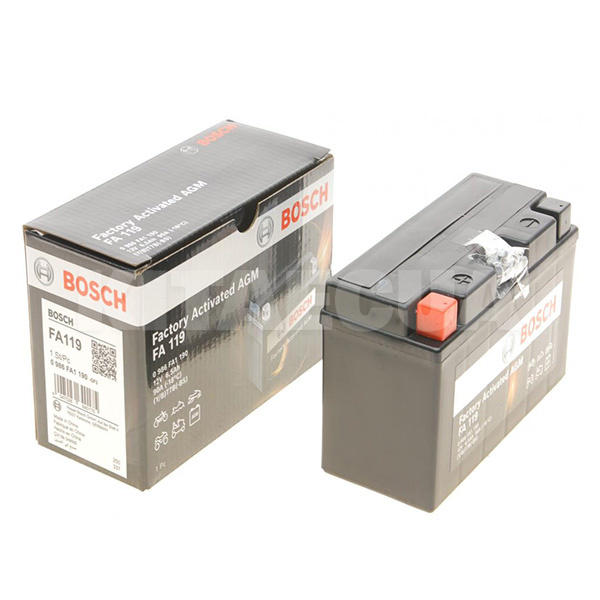 Мото акумулятор FA 119 6.5Ач 90А "+" зліва Bosch (0 986 FA1 190) - 2