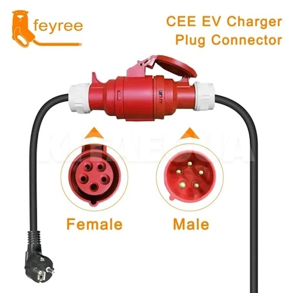 Переходник Red CEE 16A - Schuko 16A (розетка) FEYREE (P-CEER) - 3