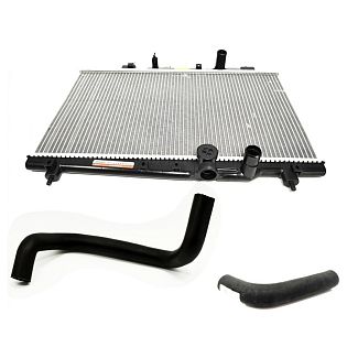 Радиатор охлаждения с патрубками KLM Autoparts