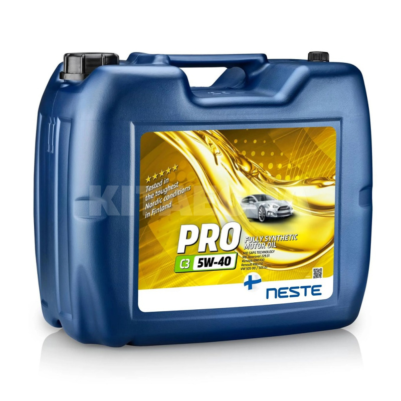 Масло моторное синтетическое 20л 5W-40 Pro С3 NESTE (117320)