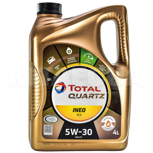 Масло моторне синтетичне 4л 5W-30 Quartz Ineo ECS TOTAL (195324)